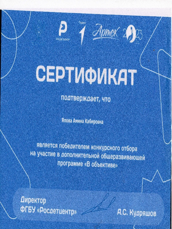 В объективе.